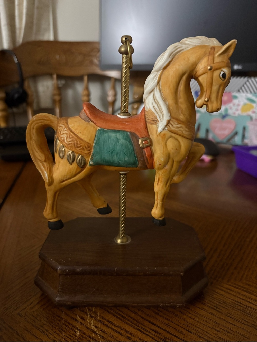 vintage porcelain carousel horse